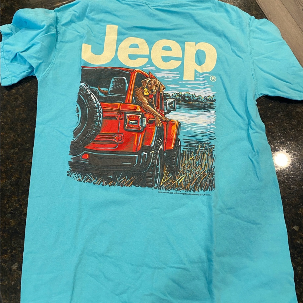 Comfort Colors Vibrant Blue Tee JEEP